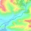 Mappa topografica Caldas de Luna, altitudine, rilievo