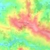 Mappa topografica Fougeras, altitudine, rilievo
