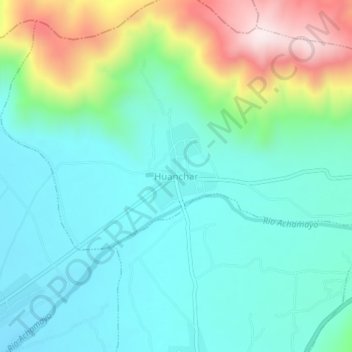 Mappa topografica Huanchar, altitudine, rilievo