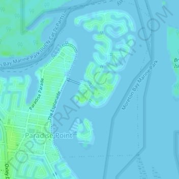 Mappa topografica The Sovereign Islands, altitudine, rilievo