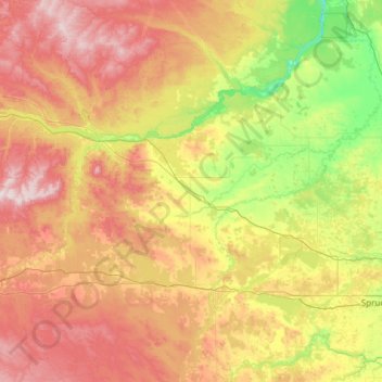 Mappa topografica Mayerthorpe (town), altitudine, rilievo