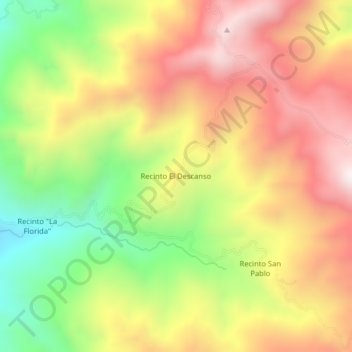 Mappa topografica Recinto El Descanso, altitudine, rilievo