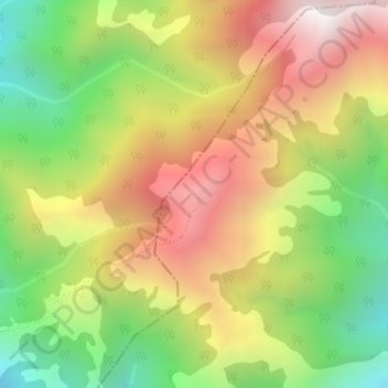 Mappa topografica Himani Chamunda, altitudine, rilievo