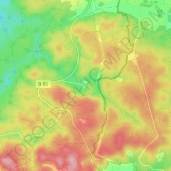 Mappa topografica Sackdilling, altitudine, rilievo