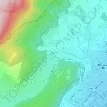 Mappa topografica Saint-Gix, altitudine, rilievo