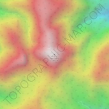 Mappa topografica Mount Malindang, altitudine, rilievo
