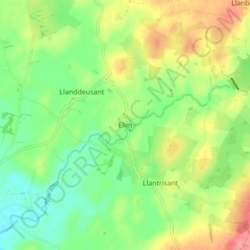 Mappa topografica Elim, altitudine, rilievo
