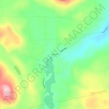 Mappa topografica Ironville, altitudine, rilievo