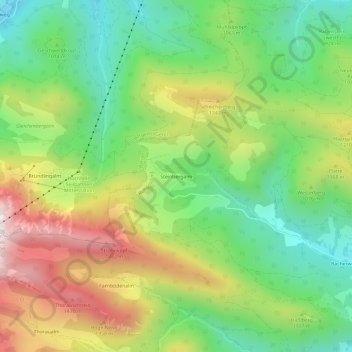 Mappa topografica Steinbergalm, altitudine, rilievo