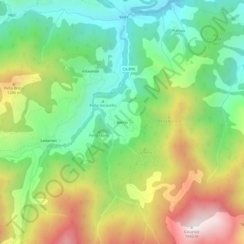 Mappa topografica Barrio, altitudine, rilievo