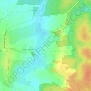 Mappa topografica La Force, altitudine, rilievo