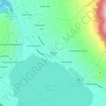 Mappa topografica Chilcal, altitudine, rilievo