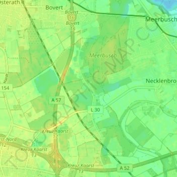 Mappa topografica Broicherseite, altitudine, rilievo