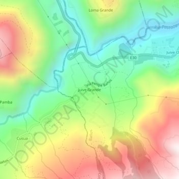 Mappa topografica Juive Grande, altitudine, rilievo