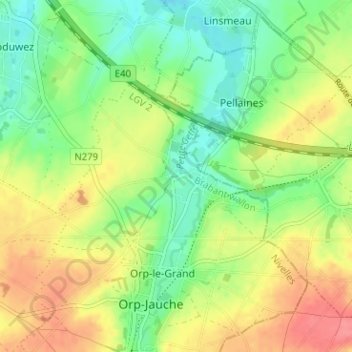 Mappa topografica Maret, altitudine, rilievo