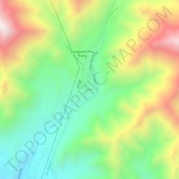 Mappa topografica Likir, altitudine, rilievo