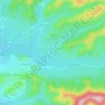 Mappa topografica Les Davids, altitudine, rilievo