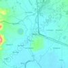 Mappa topografica Tiaong, altitudine, rilievo