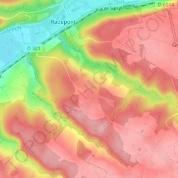 Mappa topografica Bonnemare, altitudine, rilievo