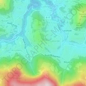Mappa topografica La Longuère, altitudine, rilievo