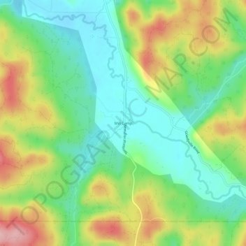 Mappa topografica Mill Camp, altitudine, rilievo
