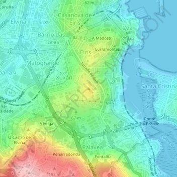 Mappa topografica Monte Mero, altitudine, rilievo