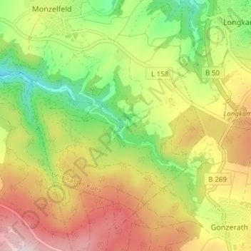 Mappa topografica Annenberg, altitudine, rilievo