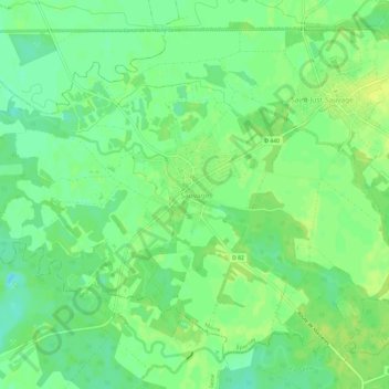 Mappa topografica Sauvage, altitudine, rilievo
