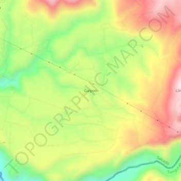 Mappa topografica Galpon, altitudine, rilievo