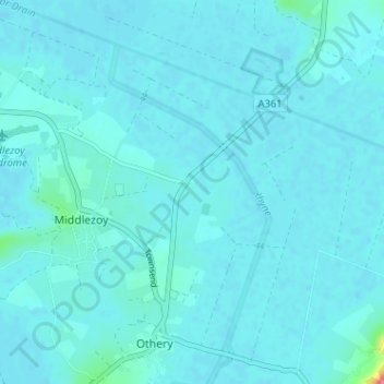 Mappa topografica Greylake, altitudine, rilievo
