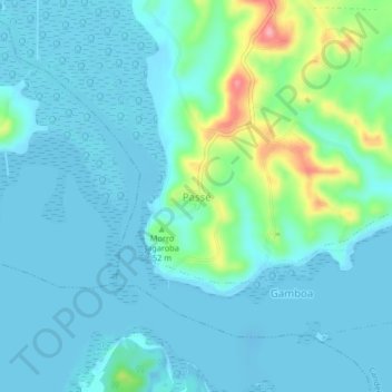 Mappa topografica Passé, altitudine, rilievo