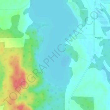 Mappa topografica Morin Lake, altitudine, rilievo