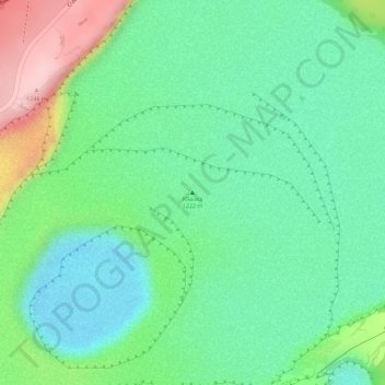 Mappa topografica Kīlauea, altitudine, rilievo