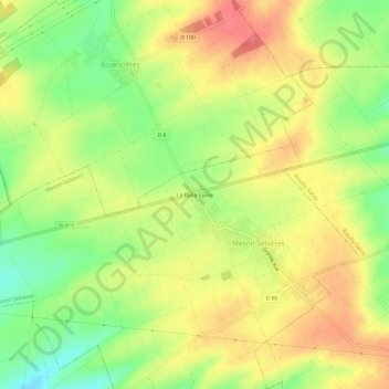Mappa topografica La Belle Épine, altitudine, rilievo