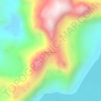 Mappa topografica Uumannanngua, altitudine, rilievo