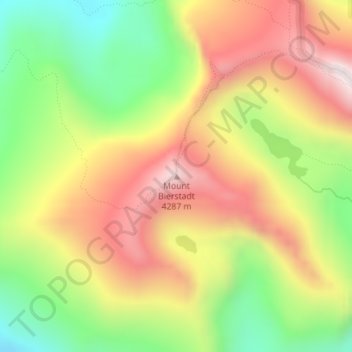 Mappa topografica Mount Bierstadt, altitudine, rilievo