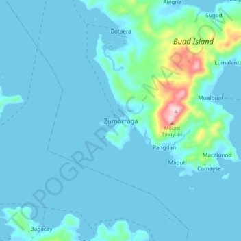 Mappa topografica Zumarraga, altitudine, rilievo