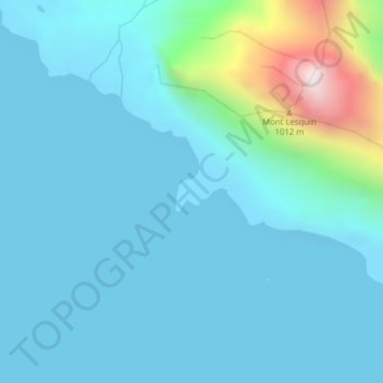 Mappa topografica Le Contrefort, altitudine, rilievo