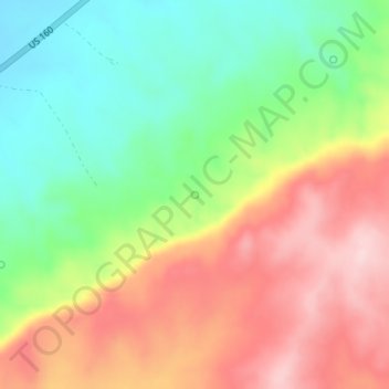 Mappa topografica Peach Spring, altitudine, rilievo