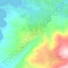 Mappa topografica Paduledda, altitudine, rilievo