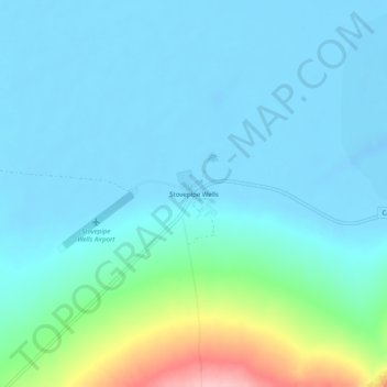 Mappa topografica Stovepipe Wells, altitudine, rilievo