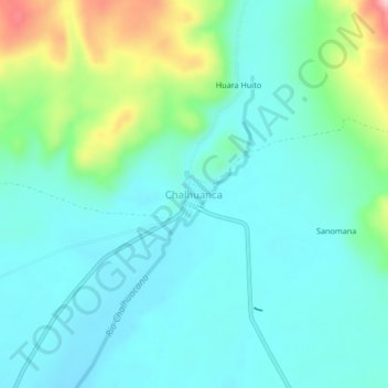 Mappa topografica Chalhuanca, altitudine, rilievo