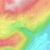 Mappa topografica Le Château-de-Ste-Croix, altitudine, rilievo