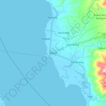 Mappa topografica Naval, altitudine, rilievo
