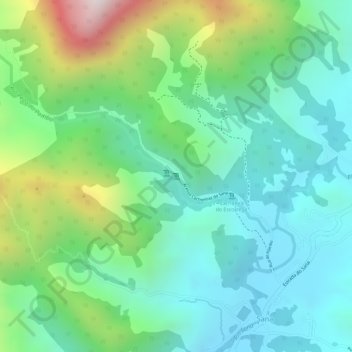Mappa topografica Cachoeira Mãe, altitudine, rilievo