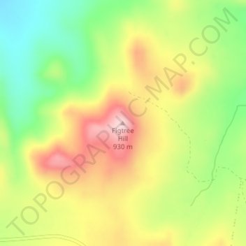 Mappa topografica Figtree Hill, altitudine, rilievo