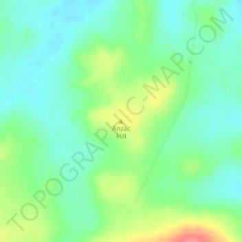 Mappa topografica Anzac Hill, altitudine, rilievo