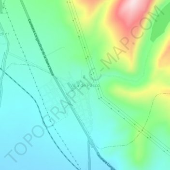 Mappa topografica Villa de Pasco, altitudine, rilievo