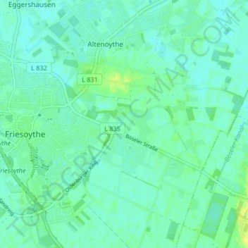 Mappa topografica Schlingshöhe, altitudine, rilievo