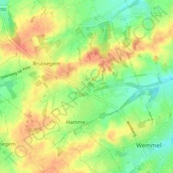 Mappa topografica Ossel, altitudine, rilievo